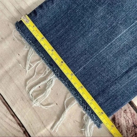 7 For All Mankind Raw Cuffs Blue Jeans Sz 29 - Picture 8 of 15